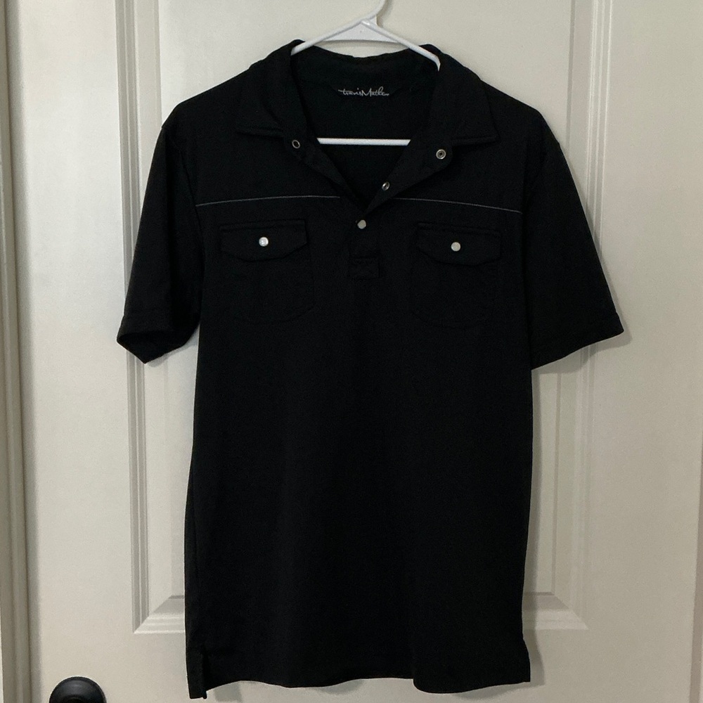 Travis Mathew Black Short-Sleeve Polo